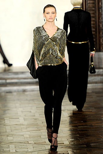 Ralph Lauren, Fall/Winter 2012. New York Fashion Week 2012. [Photo by Frazer Harrison/Getty Images for Mercedes-Benz Fashion Week]