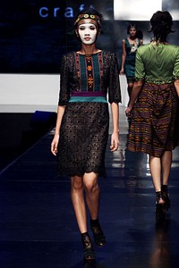 Musa Widyatmodjo The (ine) Kelimutu. BNI Presents Ethnic Eclectism. Indonesia Fashion Week 2012 at Jakarta Convention Center. Jakarta. [Foto: Mohammad Abduh/Wolipop]