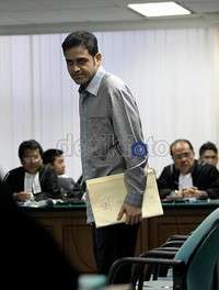 Terdakwa kasus wisma atlet Nazaruddin tiba di ruang sidang Pengadilan Tipikir, Jakarta. Ramses/detikcom.