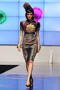 Defrico Audy Wong Kito Chino. Indonesia Fashion Week 2012 Psychedelic Slang at Jakarta Convention Center. Senayan. Jakarta. [Foto: Mohammad Abduh/Wolipop]