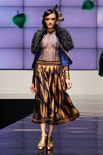 Defrico Audy Wong Kito Chino. Indonesia Fashion Week 2012 Psychedelic Slang at Jakarta Convention Center. Senayan. Jakarta. [Foto: Mohammad Abduh/Wolipop]