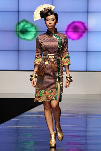 Defrico Audy Wong Kito Chino. Indonesia Fashion Week 2012 Psychedelic Slang at Jakarta Convention Center. Senayan. Jakarta. [Foto: Mohammad Abduh/Wolipop]