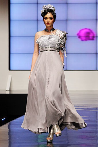 Defrico Audy Wong Kito Chino. Indonesia Fashion Week 2012 Psychedelic Slang at Jakarta Convention Center. Senayan. Jakarta. [Foto: Mohammad Abduh/Wolipop]