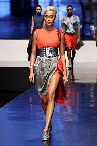 Deden Siswanto Debutante Delight. Indonesia Fashion Week 2012 at Jakarta Convention Center. Senayn. Jakarta.  [Foto: Mohammad Abduh/Wolipop]