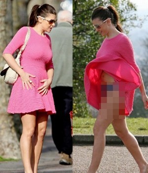 Gaun Tertiup Angin, Imogen Thomas Senyum-senyum