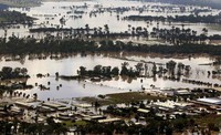 Kondisi Kota Wagga Wagga pada Selasa (6/2). Diprediksi, banjir di kota Wagga Wagga akan mencapai level tertinggi pada Selasa (13/3) pekan depan. Reuters/Daniel Munoz.