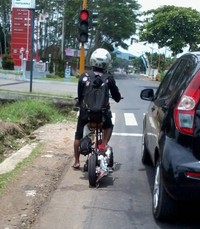 Motor ini terlihat di daerah Banjar Jawa Barat.