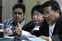 Kuasa hukum Nazat, Hotman Paris mencecar Hasyim dengan berbagai pertanyaan. Ramses/detikcom.