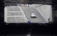 Underpass dengan panjang sekitar 600 meter tersebut akan dilakukan uji coba pada hari senin mendatang.