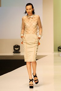 Yosafat Dwi Kurniawan ready to wear. Possibilities-DULUX. Indonesia Fashion Week 2012 at Jakarta Convention Center.  [Foto: Mohammad Abduh/Wolipop]