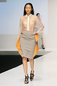 Yosafat Dwi Kurniawan ready to wear. Possibilities-DULUX. Indonesia Fashion Week 2012 at Jakarta Convention Center.  [Foto: Mohammad Abduh/Wolipop]