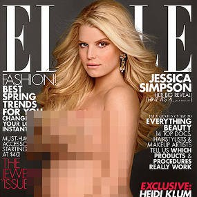 Wow...Hamil, Jessica Simpson Pose Bugil!
