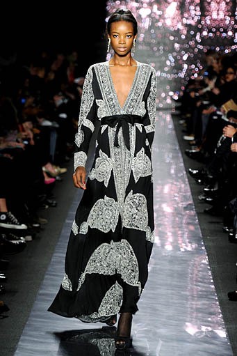 Naeem Khan, Fall/Winter 2012. New York Fashion Week 2012. [Photo by Frazer Harrison/Getty Images for Mercedes-Benz Fashion Week]