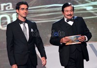 Kaharuddin dengan Fahri Albar saat mengisi acara Festival Film Indonesia 2011. Gus Mun/detikcom.