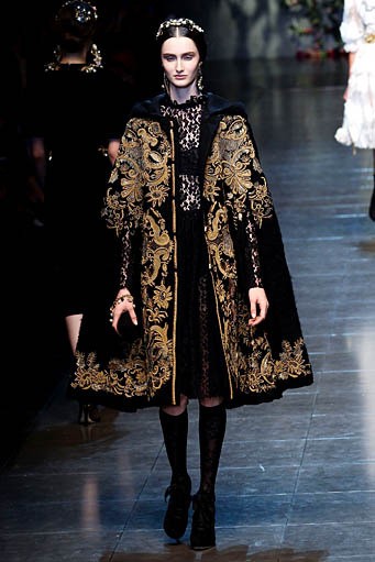 Dolce & Gabbana, Fall/Winter 2012. Milan Fashion Week 2012. [Photo by Vittorio Zunino Celotto/Getty Images]