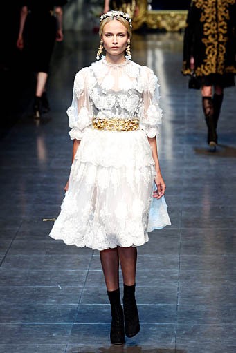 Dolce & Gabbana, Fall/Winter 2012. Milan Fashion Week 2012. [Photo by Vittorio Zunino Celotto/Getty Images]