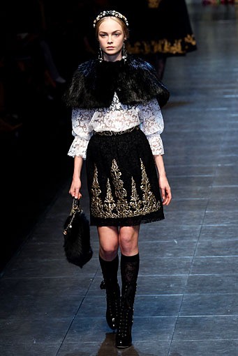 Dolce & Gabbana, Fall/Winter 2012. Milan Fashion Week 2012. [Photo by Vittorio Zunino Celotto/Getty Images]