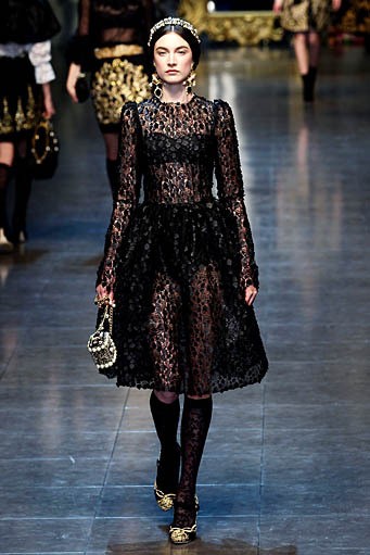 Dolce & Gabbana, Fall/Winter 2012. Milan Fashion Week 2012. [Photo by Vittorio Zunino Celotto/Getty Images]