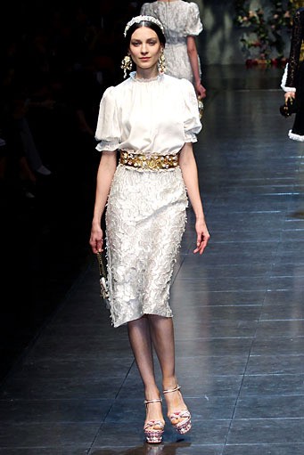 Dolce & Gabbana, Fall/Winter 2012. Milan Fashion Week 2012. [Photo by Vittorio Zunino Celotto/Getty Images]