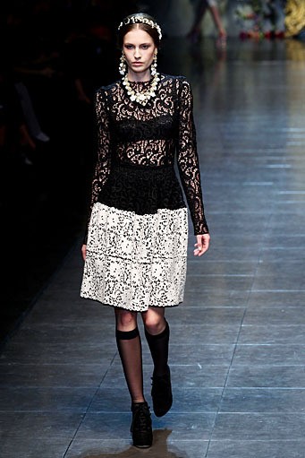 Dolce & Gabbana, Fall/Winter 2012. Milan Fashion Week 2012. [Photo by Vittorio Zunino Celotto/Getty Images]