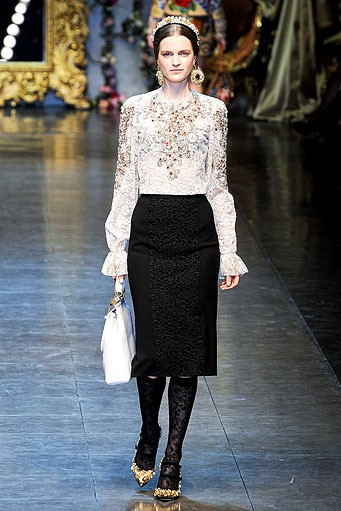 Dolce & Gabbana, Fall/Winter 2012. Milan Fashion Week 2012. [Photo by Vittorio Zunino Celotto/Getty Images]