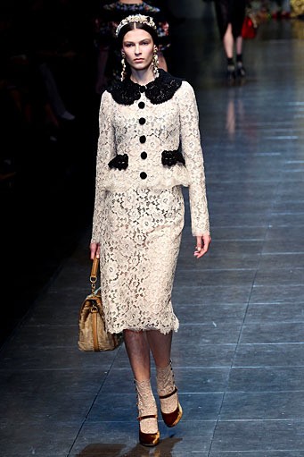 Dolce & Gabbana, Fall/Winter 2012. Milan Fashion Week 2012. [Photo by Vittorio Zunino Celotto/Getty Images]