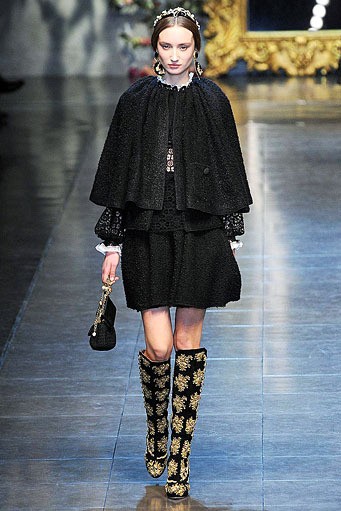 Dolce & Gabbana, Fall/Winter 2012. Milan Fashion Week 2012. [Photo by Vittorio Zunino Celotto/Getty Images]