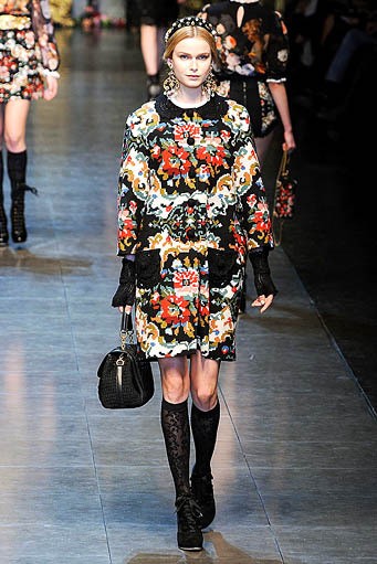 Dolce & Gabbana, Fall/Winter 2012. Milan Fashion Week 2012. [Photo by Vittorio Zunino Celotto/Getty Images]