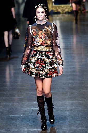 Dolce & Gabbana, Fall/Winter 2012. Milan Fashion Week 2012. [Photo by Vittorio Zunino Celotto/Getty Images]
