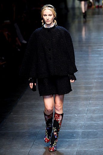 Dolce & Gabbana, Fall/Winter 2012. Milan Fashion Week 2012. [Photo by Vittorio Zunino Celotto/Getty Images]