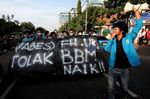 Demo BBM Sempat Blokir Jalan, Diponegoro Macet