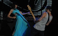 Jessie pun tampil seksi dalam balutan dress biru. Gus Mun/detikcom.