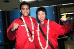 Tontowi dan Lilyana Tiba di Tanah Air