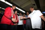 Tontowi dan Lilyana Tiba di Tanah Air