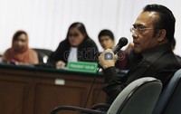 Paskah Suzetta memberikan kesaksiannya. Ramses/detikcom.
