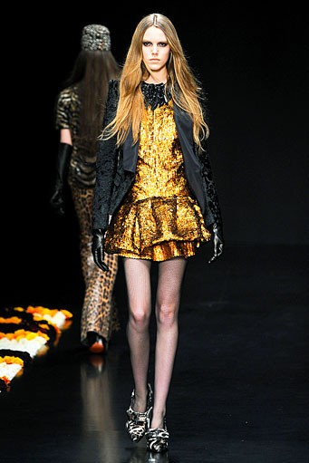Roberto Cavalli, Fall/Winter 2012. Milan Fashion Week 2012. [Photo by Vittorio Zunino Celotto/Getty Images]