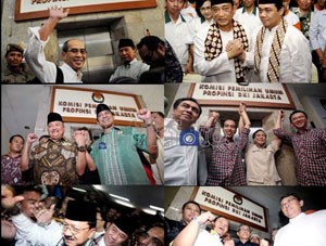  Kandidat Cagub DKI Akan Perebutkan Suara Akar Rumput