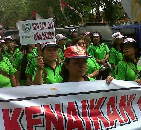 Pendemo Anti Kenaikan BBM Mulai Masuki Pusat Kota Medan