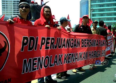 Kader PDIP Ikut Demo Tolak Kenaikan BBM
