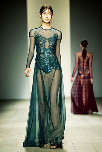 Marios Schwab, Fall/Winter 2012. London Fashion Week 2012. [Photo by Ian Gavan/Getty Images]