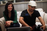 Ia melakoni syuting video klip bersama Tompi di Jalan Pakubuwono, Jakarta Selatan, Minggu (1/4/2012). Gus Mun/detikcom.