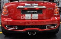 MINI Cooper S Coupe dilengkapi dengan speed sensitive power steering, kaca elektris, park distance control, sport seat, sport leather steering wheel. Dan juga paddle shift, chrome line interior. Dari segi keamanan dicangkokkan dengan 6 airbag.