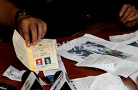 Barang-barang yang diduga milik anggota polisi.