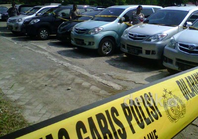 Puluhan Mobil Rental Diamankan Polisi