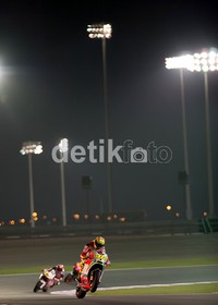 Valentino Rossi duduk di posisi delapan pada sesi latihan bebas terakhir. (Jalu Pamuncar)