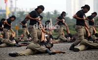 Selain itu ada juga atraksi ketanggasan dari anggota Satpol PP.