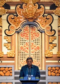 Presiden SBY memberikan sambutan. Cahyo Bruri Sasmito/Setpres.
