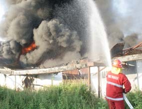 Gudang Penyimpanan Milik PT Garam Terbakar