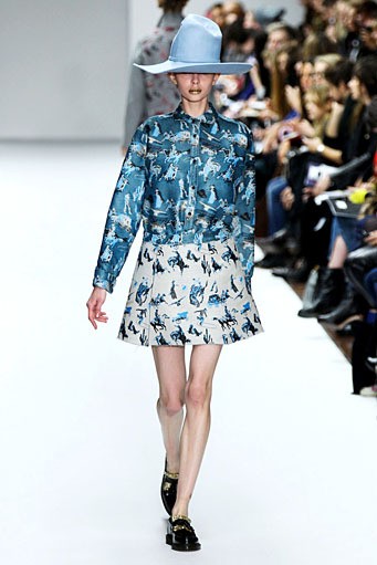 Kinder Aggugini, Fall/Winter 2012. London Fashion Week 2012. [Photo by Samir Hussein/Getty Images]