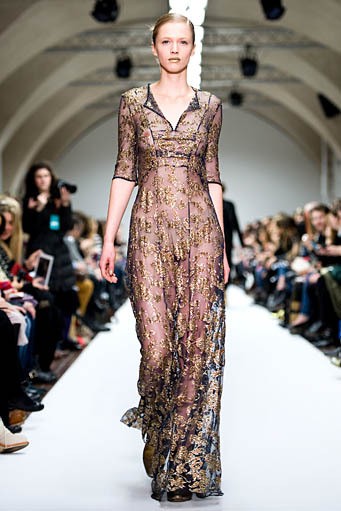 Kinder Aggugini, Fall/Winter 2012. London Fashion Week 2012. [Photo by Samir Hussein/Getty Images]